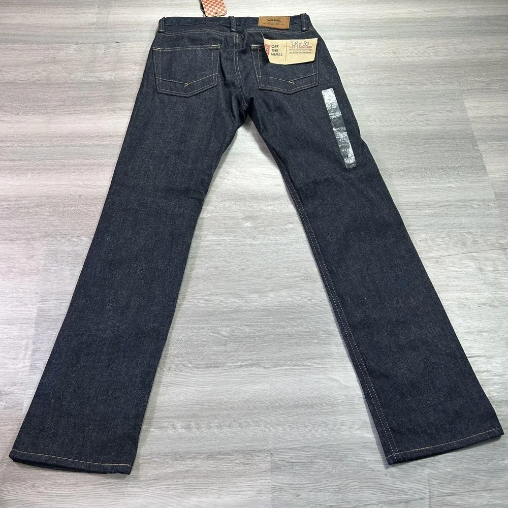 NEW Vans Jeans‎ Mens 28x30 Dark Wash Blue V56 Standard Straight Stretch Denim